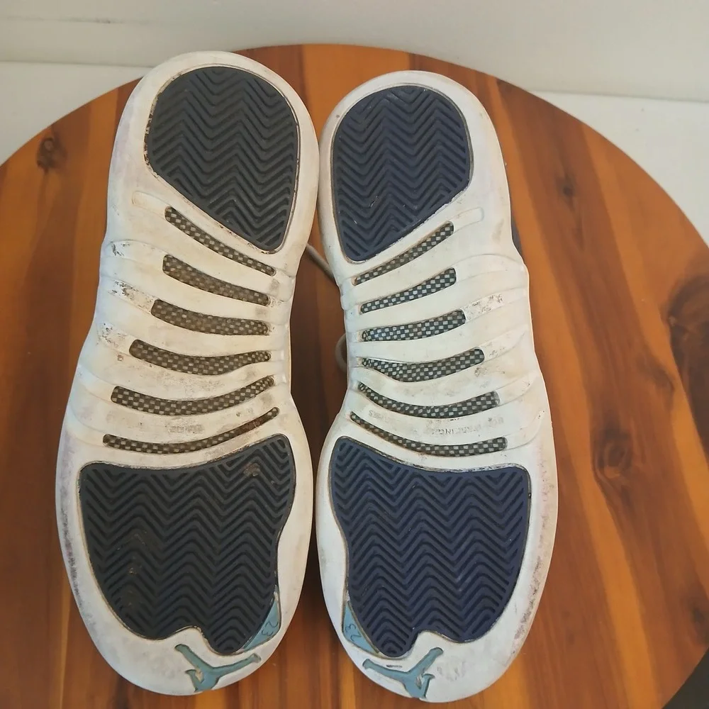 Nike Air Jordan 12 Retro Obsidian Kids 4Y Blue White Shoes Sneakers 153265-410